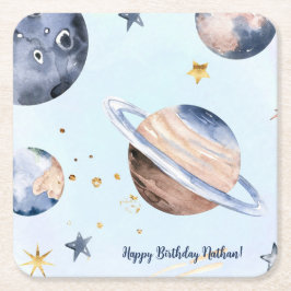 太陽のまわりにの旅 スクエアペーパーコースター