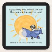 太陽のまわりにの旅 スクエアペーパーコースター (正面)