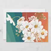 太陽のまわりにの旅 |レトロデイジー虹 招待状 (裏面)