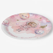 太陽のまわりに宇宙女子宇宙飛行士 ペーパープレート (アングル)