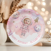 太陽のまわりに宇宙女子宇宙飛行士 ペーパープレート