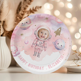 太陽のまわりに宇宙女子宇宙飛行士 ペーパープレート