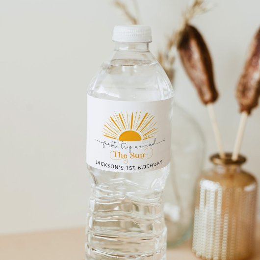 太陽のまわりに誕生会の最初の旅 ペットボトルラベル