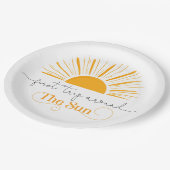 太陽のまわりに誕生会の最初の旅 ペーパープレート (アングル)