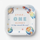 太陽のまわりに誕生日会 ペーパープレート (正面)