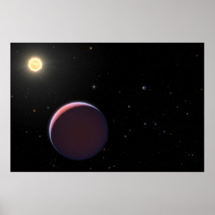 太陽のような星ケプラー51と3つの巨大な惑星。 ポスター