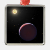 太陽のような星ケプラー51と3つの巨大な惑星。 メタルオーナメント (正面)