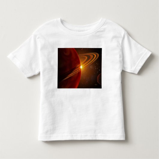 太陽のような星79の周りを回る巨大な惑星 トドラーTシャツ (正面)