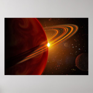 太陽のような星79の周りを回る巨大な惑星 ポスター