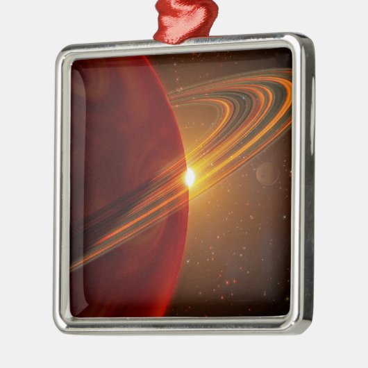 太陽のような星79の周りを回る巨大な惑星 メタルオーナメント (左)