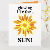 太陽のように輝く太陽 カード (黄色い花)