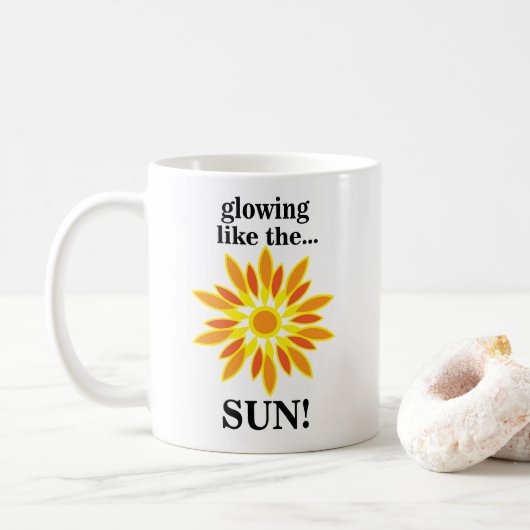 太陽のように輝く太陽 コーヒーマグカップ (ドーナツ)