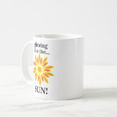 太陽のように輝く太陽 コーヒーマグカップ (正面左)