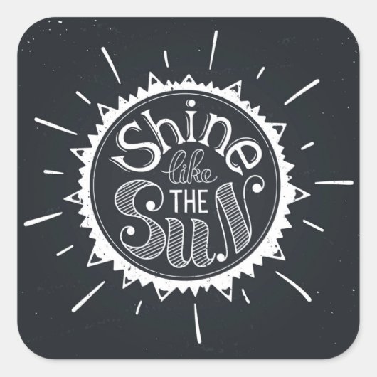 太陽のように輝く スクエアシール (正面)