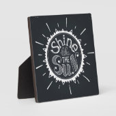 太陽のように輝く フォトプラーク (正面)