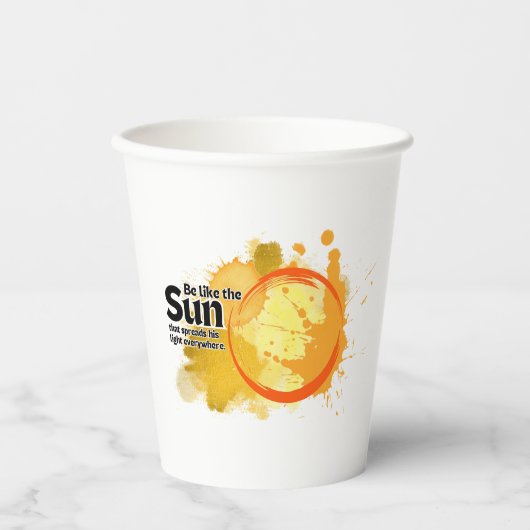 太陽のように 紙コップ (正面)