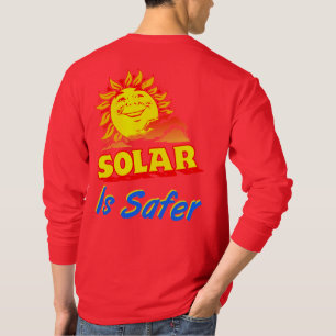 太陽のより安全な微笑はオレンジ日曜日のスローガンのTシャツです Tシャツ