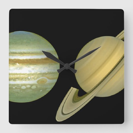 ~太陽のを長期的に見る スクエア壁時計 (正面)