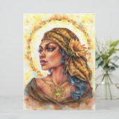 太陽のアートカードの娘エンチャントレスゴールデン (スタンド正面)