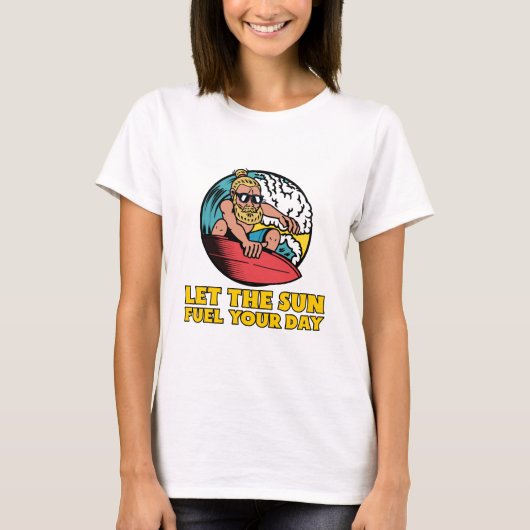 太陽のエネルギーがあなたの日を輝かせる グリーンエネルギー Tシャツ (正面)