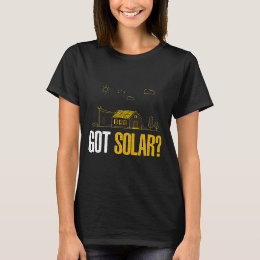 太陽のエネル得太陽のギーおもしろいパネ太陽のル Tシャツ (正面)