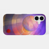 太陽のエネル芸術的抽象芸術 iPhone 16ケース (裏面横)