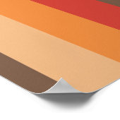 太陽のキスをストライプ受けた模様のポスター ポスター (角)