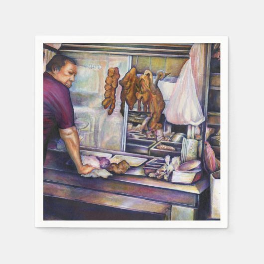 太陽のキスを受けたシンガポール スタンダードカクテルナプキン (正面)