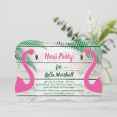 太陽のキスを受けたフラインゴの女の子たちのパーティー招待状 招待状 (スタンド正面)