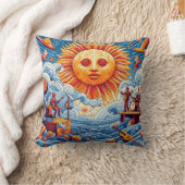 太陽のキスを受けた海ジャム：あなたの愛の太陽 クッション (ブランケット)