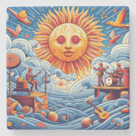 太陽のキスを受けた海ジャム：あなたの愛の太陽 ストーンコースター