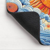 太陽のキスを受けた海ジャム：あなたの愛の太陽 マウスパッド (コーナー)