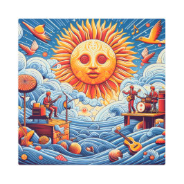 太陽のキスを受けた海ジャム：あなたの愛の太陽 メタルプリント