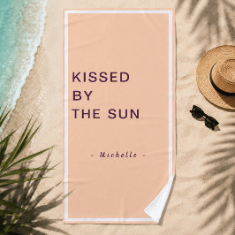 太陽のキス Minimalist デザイン ビーチタオル