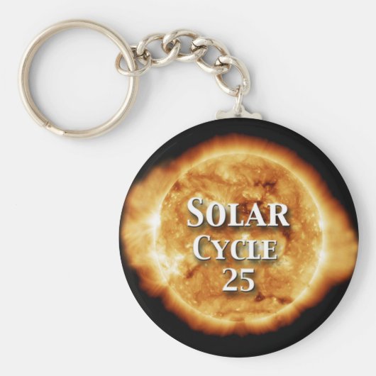 太陽のサイクル25アクティブな日 キーホルダー (正面)