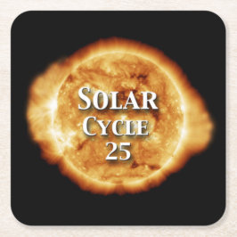 太陽のサイクル25アクティブな日 スクエアペーパーコースター