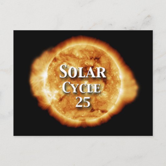 太陽のサイクル25アクティブな日 ポストカード (正面)