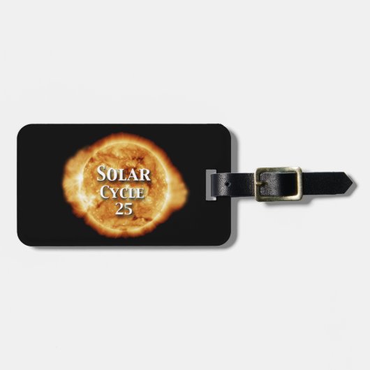 太陽のサイクル25アクティブな日 ラゲッジタグ (正面横)