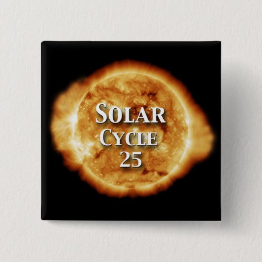 太陽のサイクル25アクティブな日 缶バッジ (正面)