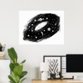 太陽のシステム天空キッズアートスケッチ ポスター (ホームオフィス)