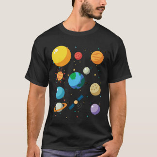 太陽のシステム宇宙飛行士キャンプ Tシャツ