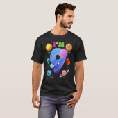 太陽のシステム惑星かわいい9歳9誕生日 Tシャツ (正面フル)
