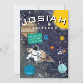 太陽のシステム、宇宙飛行士の誕生日パーティーへの招待 招待状