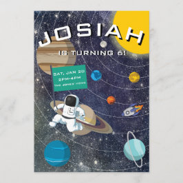 太陽のシステム、宇宙飛行士の誕生日パーティーへの招待 招待状