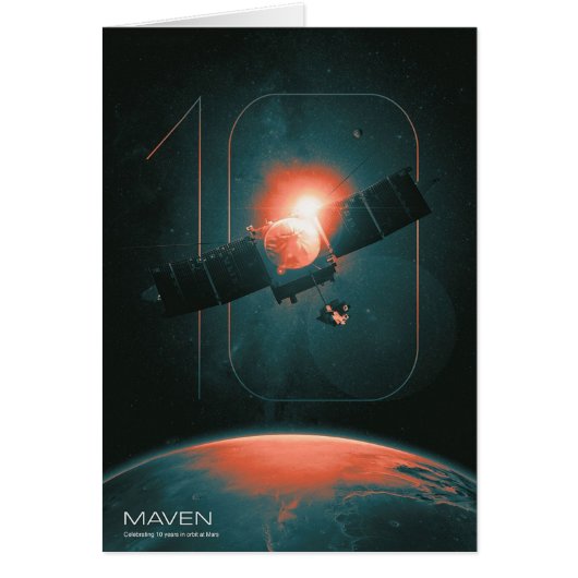太陽のシステム、10年のMaven火星Satelite (正面)