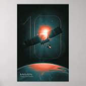 太陽のシステム、10年のMaven火星Satelite ポスター (正面)