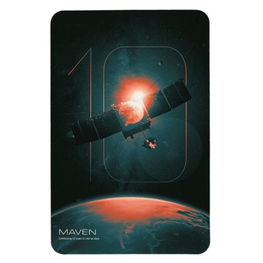 太陽のシステム、10年のMaven火星Satelite マグネット (縦)