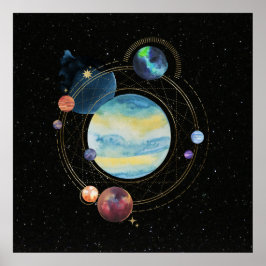 太陽のシステム。1 ポスター