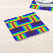 太陽のスペクトルはかりで測 スクエアペーパーコースター (アングル)