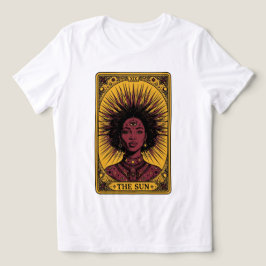 太陽のタロット XIX - ブラックサンゴッドセレステシャルアール トライブレンドTシャツ